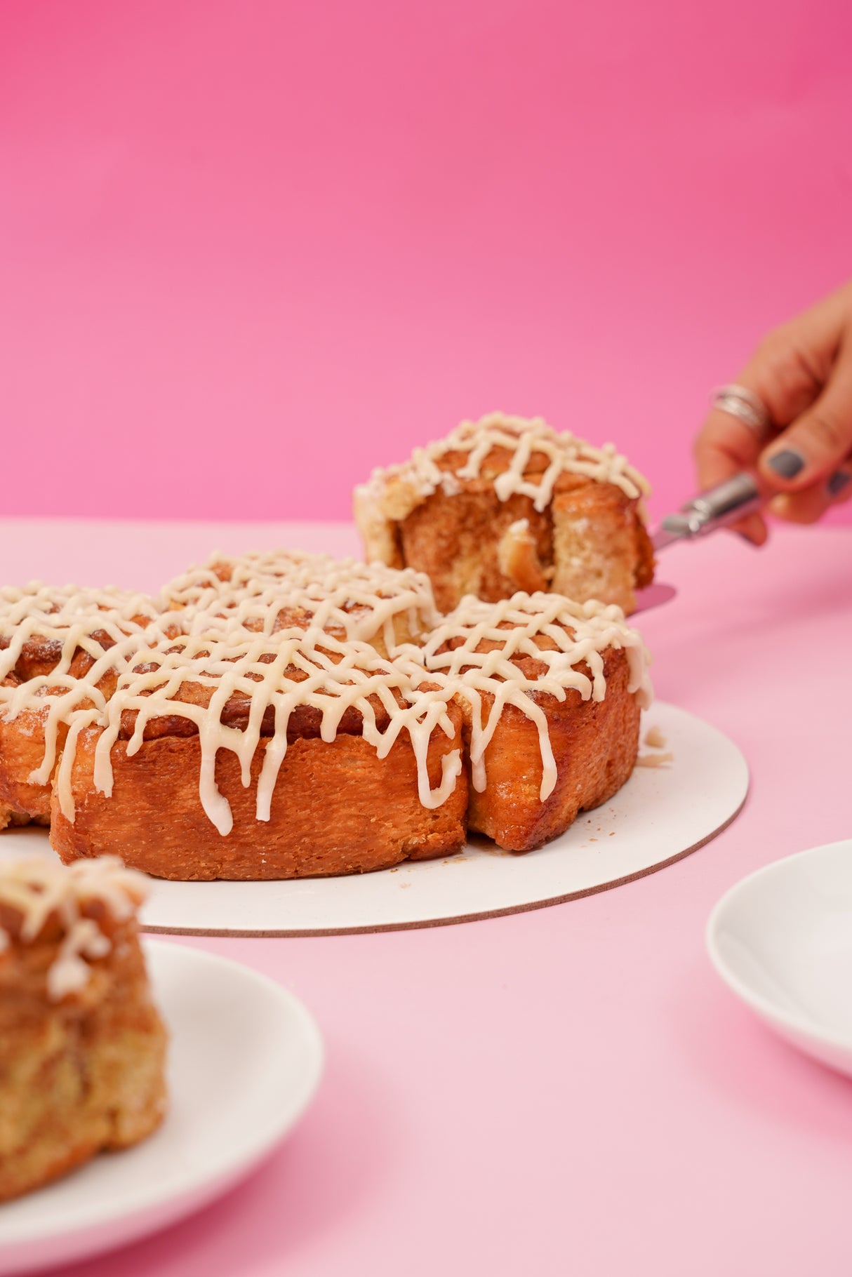 Giant cinnamon rol/cream cheese