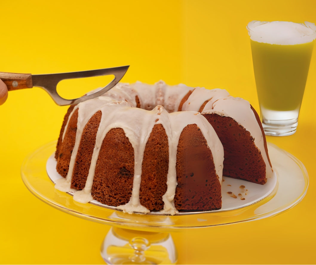 Apple bundt con glaseado de miel maple