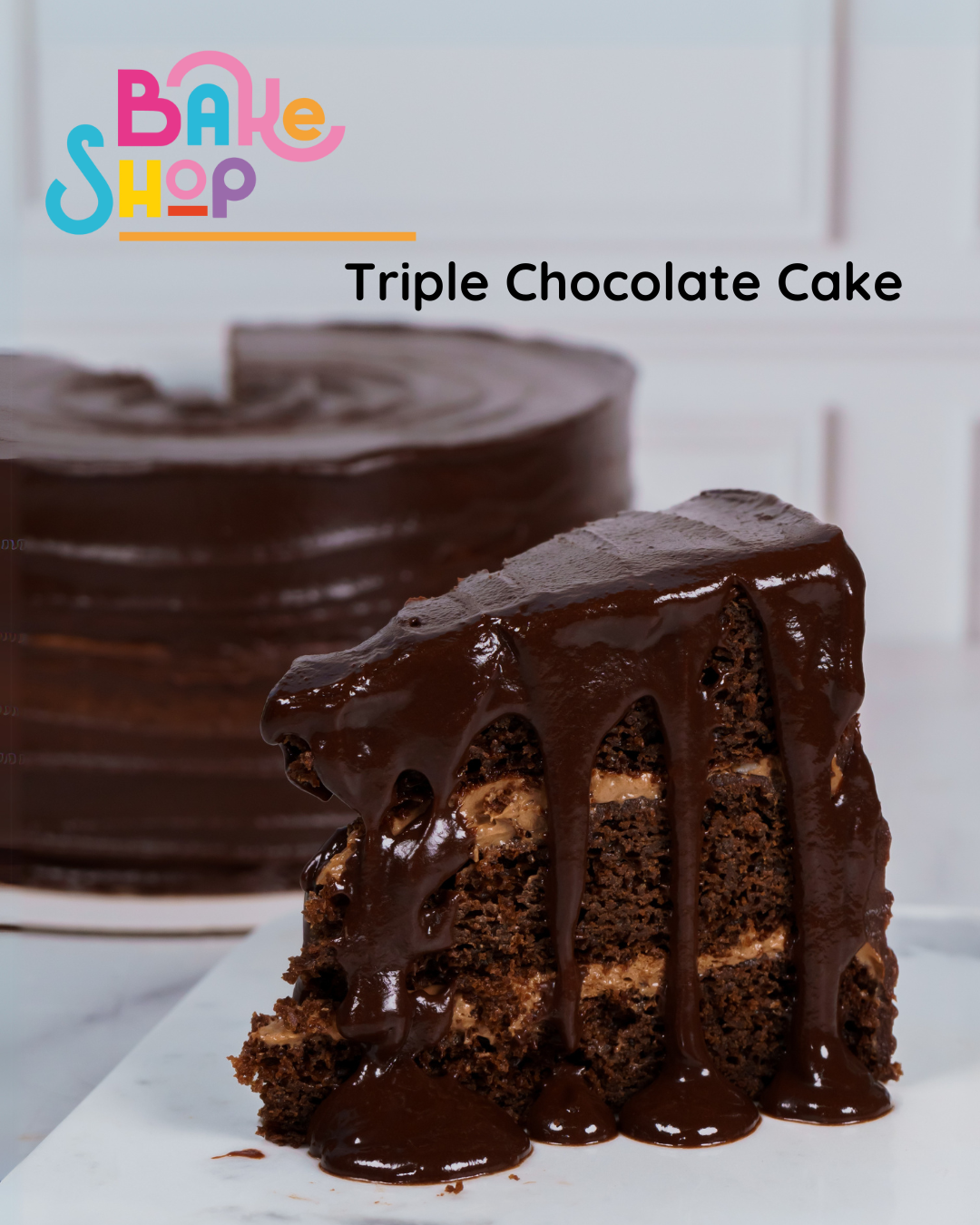 Triple chocolate cake